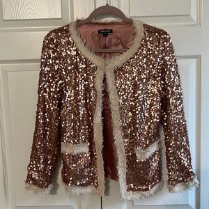 EUC Rose Gold Sequin Sweater Size Medium